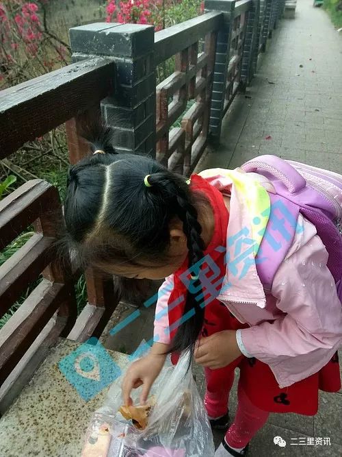 重庆一小女孩上学沿路捡垃圾 烟头,纸巾,零食袋