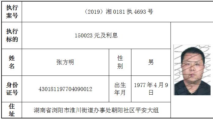 长沙再曝光多名老赖名单附照片住址